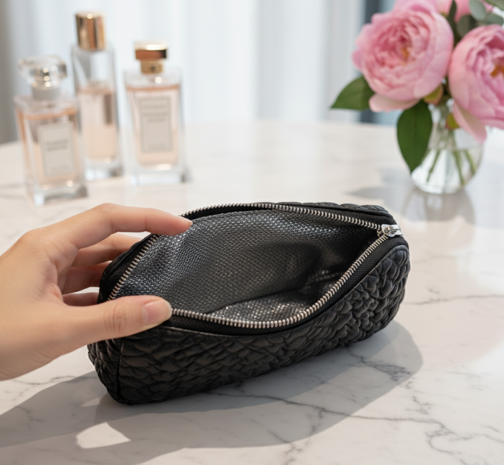 Antiradiation Leather Pouch - black