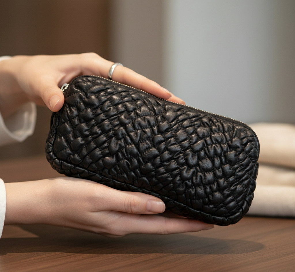 Antiradiation Leather Pouch - black