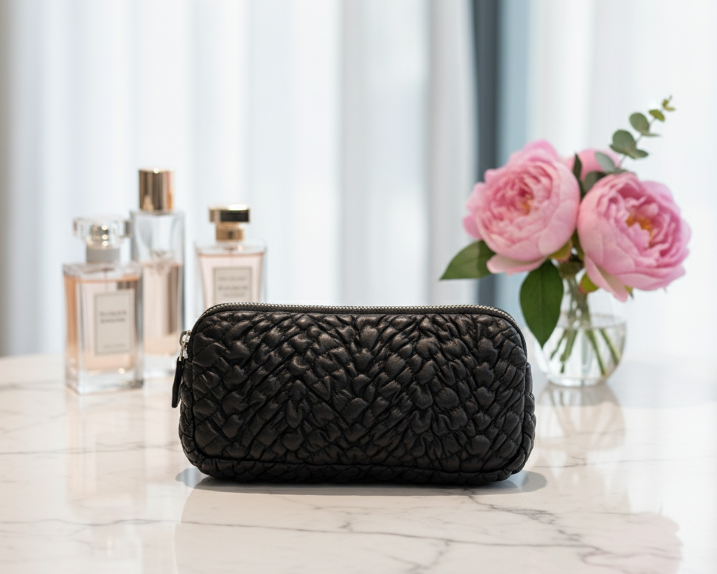 Antiradiation Leather Pouch - black