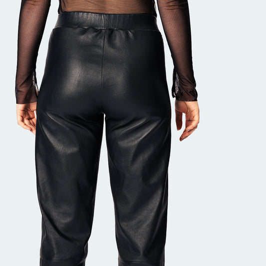 Leather pants - wide legs