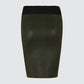 Leather skirts - dark green