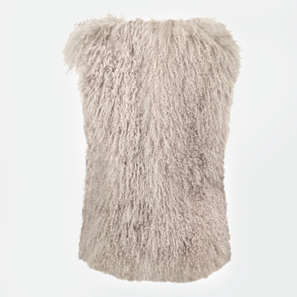 Tibetan lamb vest - sand