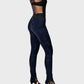 Leather leggings - classic - navy - suede