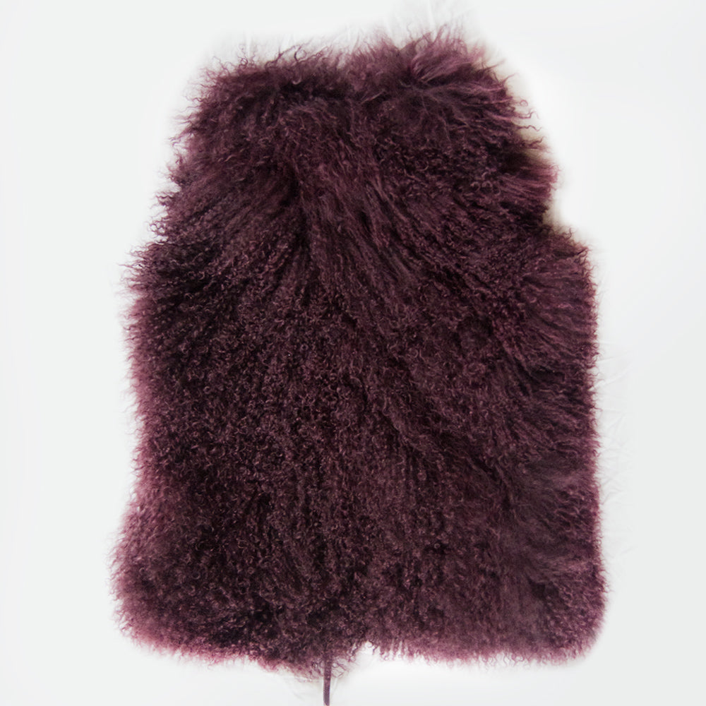 Tibetan lamb vest - plum