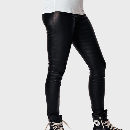 Leather leggings - classic - black