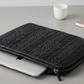 Laptop leather sleeve - black