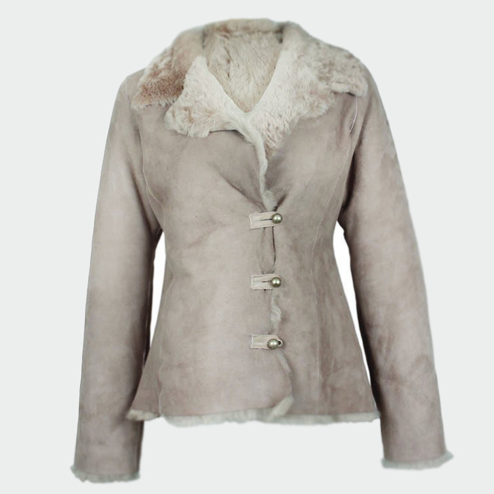 Shearling jacket - sand  and other colors
