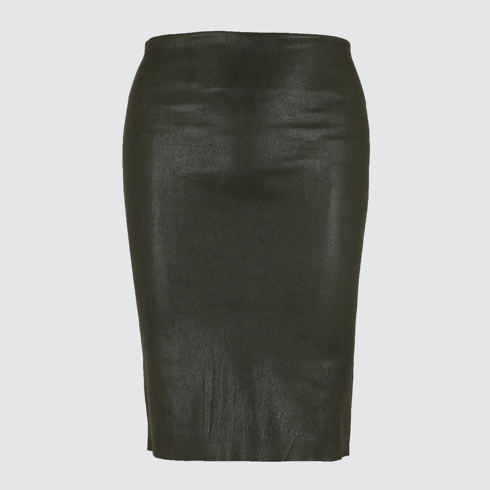 Leather skirts - dark green