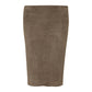 Leather skirts - dark brown - suede