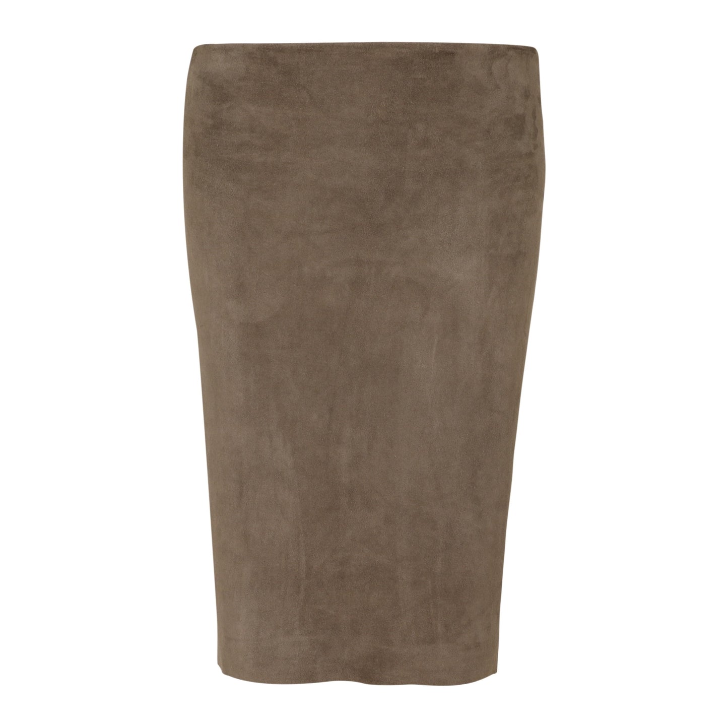 Leather skirts - dark brown - suede