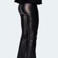 Leather pants - bootcut - black