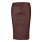 Leather skirts - cognac