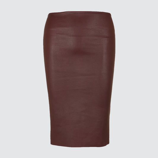 Leather skirts - bordeaux
