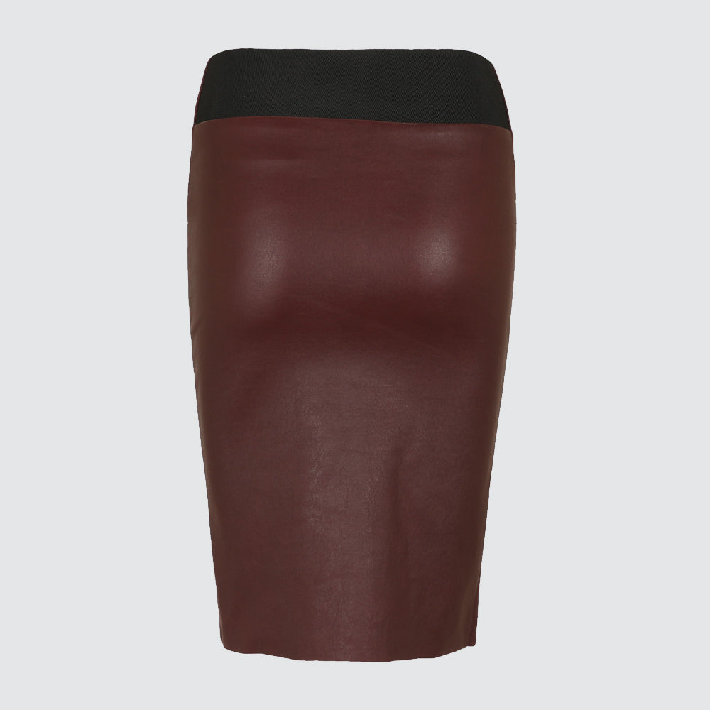 Leather skirts - bordeaux