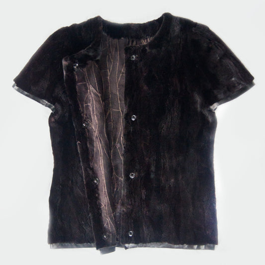 Fur vest - brown