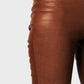 Leather leggings - classic - cognac