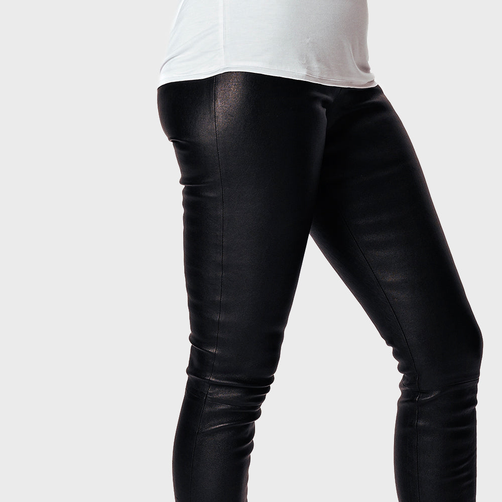 Leather leggings - classic - black